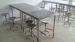 食堂不锈钢餐桌连体