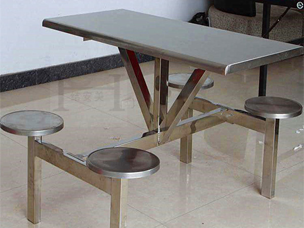 不锈钢4人餐桌椅