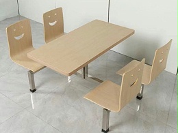 饭堂用餐桌椅4连体