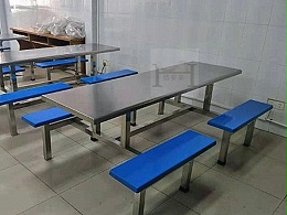 学校食堂餐桌8连体图片材质搭配